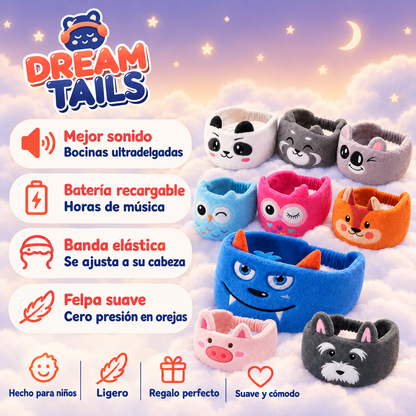 Audífonos Diadema para Niños Dreamtails – Para Dormir y Viajar